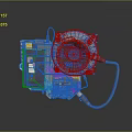 Computer Power Supply Internal Component With Cooling Fan Wiring And Electronic Parts