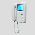 White Home Telephone With Screen Handset And Buttons Daily Use Appliance