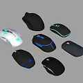 Various Computer Mice With Different Colors And Designs For Office And Gaming 3d model