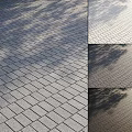 Outdoor Gray Paved Ground With Diamond Pattern And Natural Light Shadows 3d model