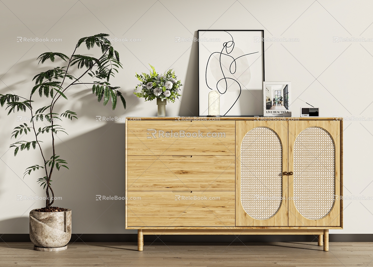 Nordic Decorative Cabinet 3d model