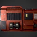 Red And Black HT-48 Equipment With Heat Sink Grille And Circular Component