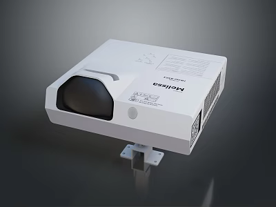 Toshiba White Projector Mounted On Stand For Home Theater And Office Use 3d model