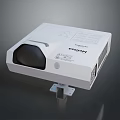 Toshiba White Projector Mounted On Stand For Home Theater And Office Use