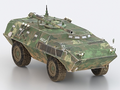 armored vehicle wheeled combat vehicle tank FIAT6614 3d model