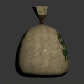 Everyday Household Supplies Storage Sack Featuring Green Dollar Sign Design And Top Opening