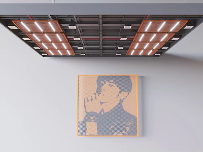 Industrial Air Duct Ceiling Air Conditioning Duct Ceiling Square Fire Duct Ceiling 3d model