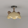 Mid Century Style Bedroom Ceiling Light With Wooden Detail And Classic Design
