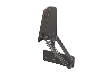 Sturdy Metal Hinge With Spring Mechanism For Furniture Support 3d model
