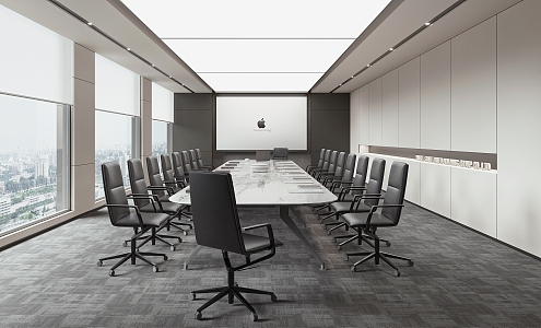 Modern Meeting Room Meeting Table and Chair 3d model