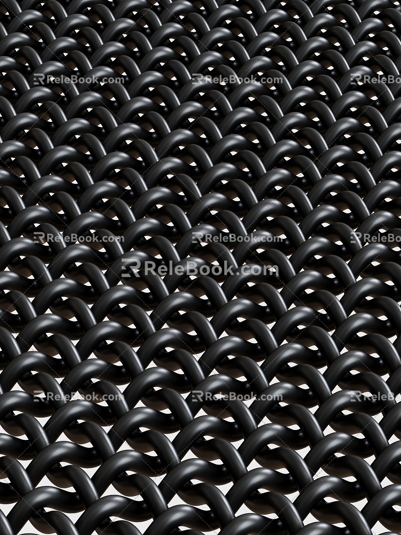 Fabric Molecular Structure Wave Fence 3d model