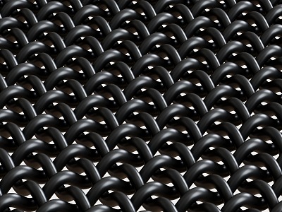 Fabric Molecular Structure Wave Fence 3d model