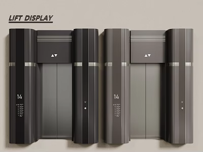 Modern Lift Display Design With Digital Screen And Floor Number Indicators 3d model