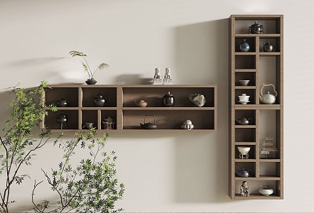 New Chinese Style Storage Rack 3d model