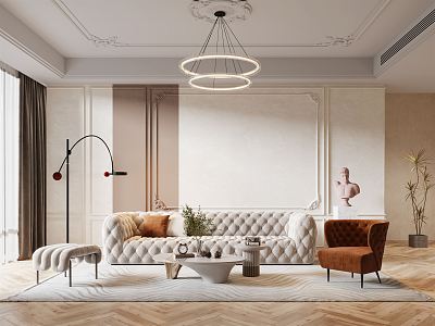 French Living Room 3d model