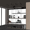 Modern Open Bookshelf Design With Wooden Shelves Glass Panels Books And Decorative Items