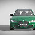 Green BMW Sedan With Sporty Design Black Roof And Alloy Wheels