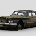 Old Rusted Classic Car With Weathered Body And Vintage Design Features