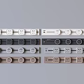 Removable rail socket 3d model