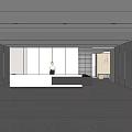 Modern Front Desk Reception Area With White Desk Glass Windows Metal Walls And Sleek Flooring