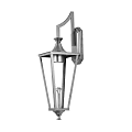Gold and Silver Modern Wall Sconces with Geometric Frame and Glass Shade