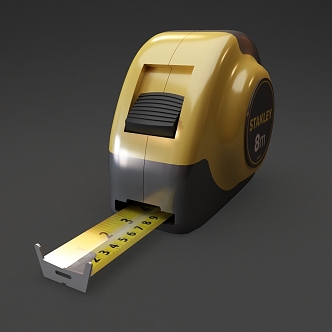 Tape ruler steel ruler tool scale 3d model