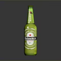 Heineken Lager Beer in Green Bottle with Classic Label and Refreshing Taste