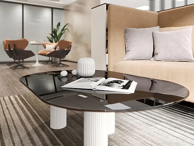 modern public office area office space 3d model