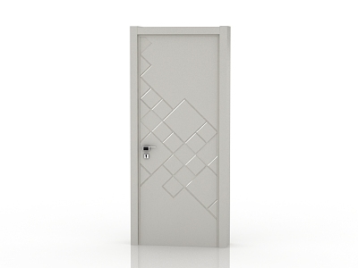 Modern solid wood door interior door 3d model