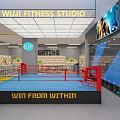 Taekwondo and Boxing Training Gym with Martial Arts Area and Fitness Equipment