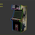 Mortal Kombat Themed Arcade Machine With Screen Control Panel And Buttons