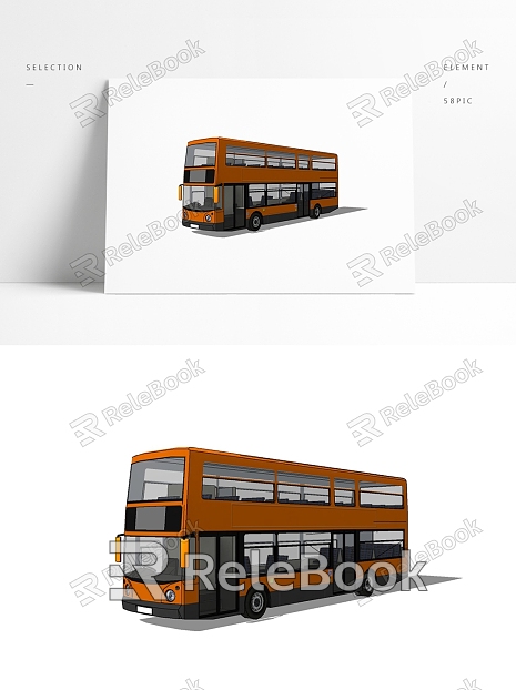 modern bus double-decker bus bus model