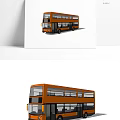 modern bus double-decker bus bus 3d model