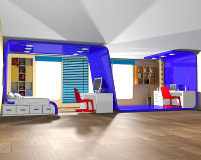 Indoor Office Modern Office 3d model