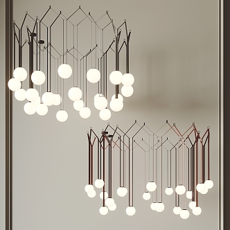 Modern chandelier 3d model