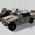 Military Vehicles In Camouflage And Beige With Off Road Design And Roof Equipment