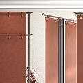 Modern Brown Fabric Room Dividers With Metal Frames In Elegant Interior Space