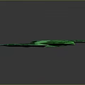 Green Fantasy Sword With Decorative Hilt And Unique Blade Design As Weapon