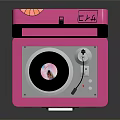 Pink Crosley Suitcase Style Record Player Audio System With Classic Design And Portable Feature