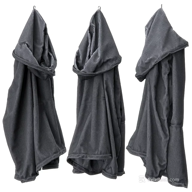 Gray Hoodies Soft Comfortable Fabric Casual Loose Fit Perfect For Everyday Wear 3d model 