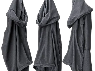 Gray Hoodies Soft Comfortable Fabric Casual Loose Fit Perfect For Everyday Wear 3d model