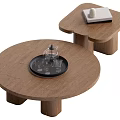 Coffee Table Combination Log Wind Coffee Table 3d model