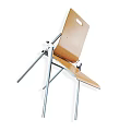 Orange and Black Office Chair With Metal Legs and Modern Design
