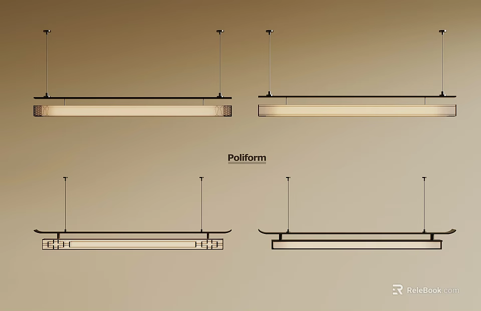 Platform Pendant Lights with Linear Design Options and Modern Styling Features 3d model