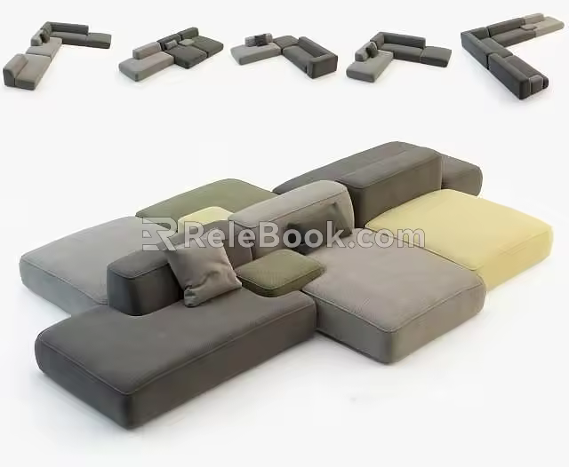 Combination sofa 3d model