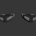 Pair of Gray Tactical Knee Pads With Textured Surface And Black Straps