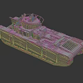 Modern Block Lego Tank Block Tank 3d model