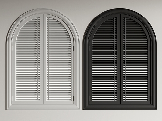 window curved window blinds venetian blinds 3d model