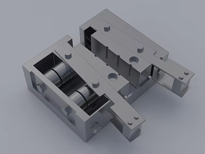 High Precision Industrial Equipment With Metal Slides And Structural Components 3d model