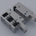 High Precision Industrial Equipment With Metal Slides And Structural Components 3d model